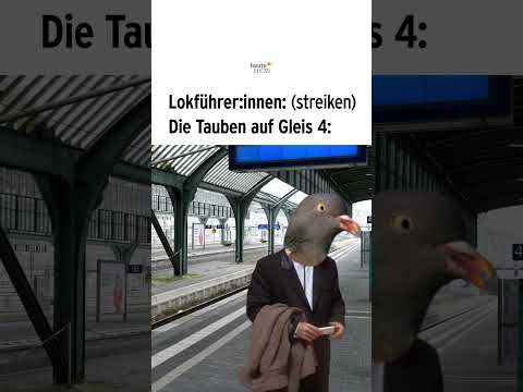 Während Lokführer:innen streiken, die Tauben auf Gleis 4: