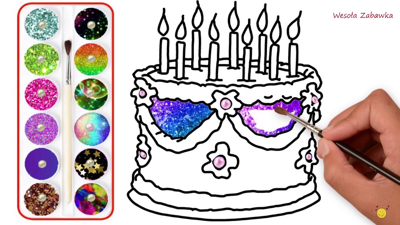 ☆CIASTO ☆Rysowanki i Kolorowanki Dla Dzieci ☆