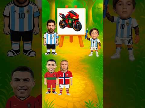 ميسي، رونالدو وهالاند… الدراجة المجنونة مين حق مين؟ 😂🚲🔥