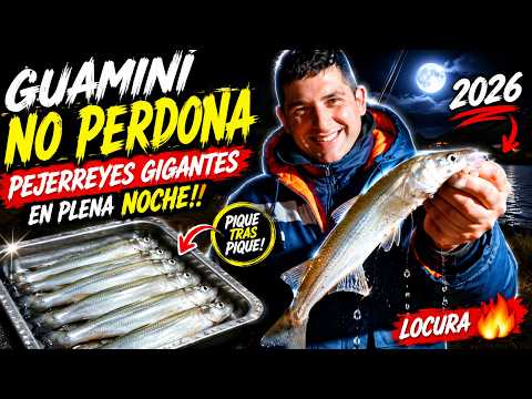 🔥 GUAMINÍ NO PERDONA | PEJERREYES GIGANTES EN PLENA NOCHE 2026 🎣