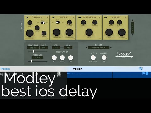 Klevgrand Modley delay plugin on Vocal and guitar in Garageband ipad
