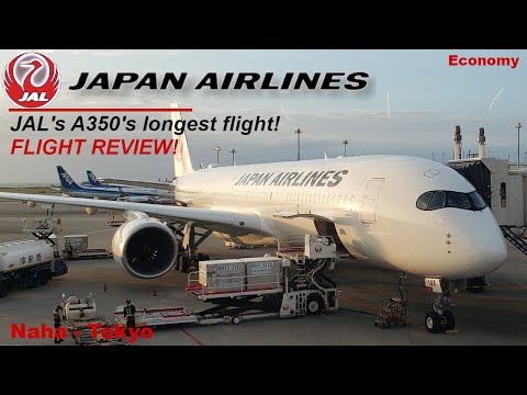 JAPAN AIRLINES A350 - 900 Review | Economy Class | Tokyo - Naha