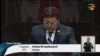 Iniciativa para reducir de 21 a 18 la edad mínima que se requiere para ser diputado federal.