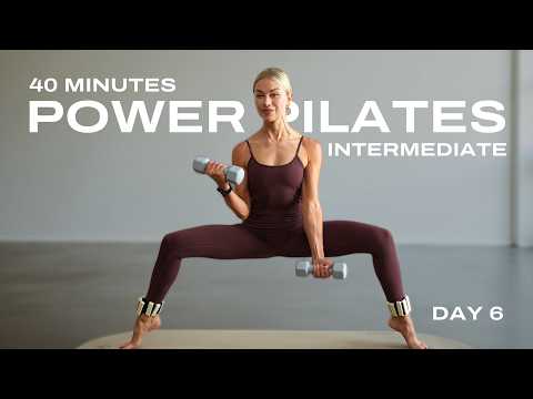 40 Min Full Body Workout with Weights | Power Pilates HIIT Fusion