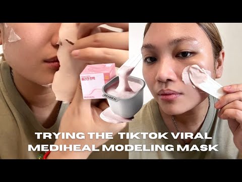 Trying the tiktok viral mask! (Mediheal Modeling Pack)