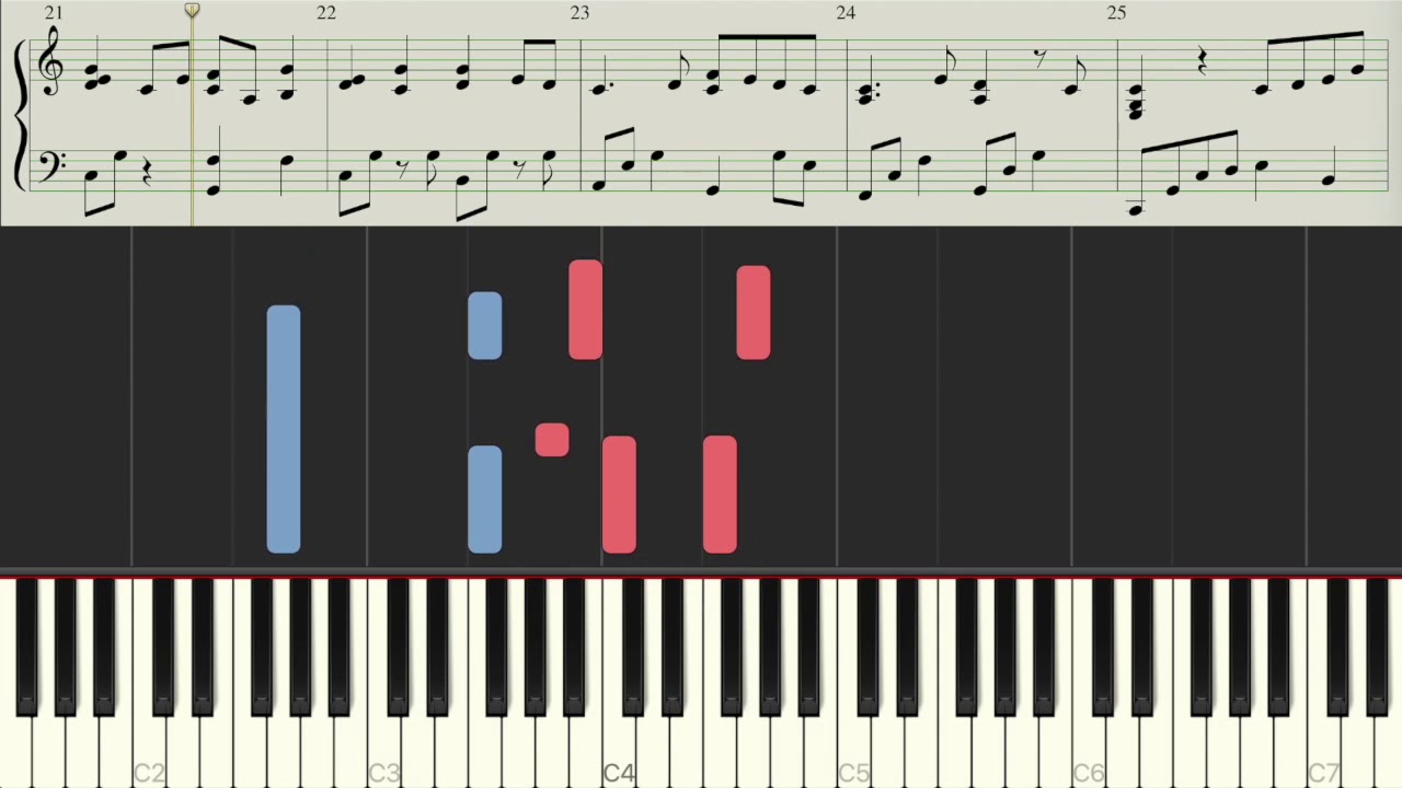 As the Deer - piano tutorial 𝕀 hymn piano 𝕀 sheet 𝕀 synthesia 𝕀 목마른 사슴 피아노 악보