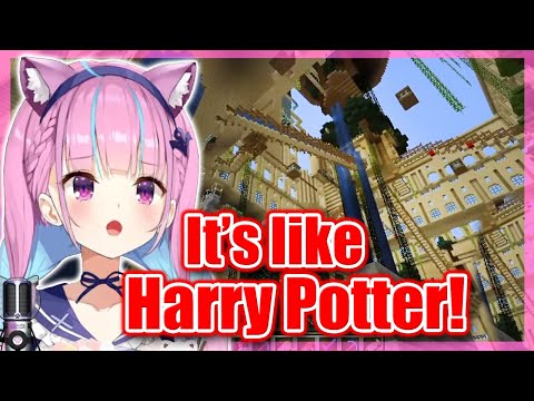 holoyume - VTuber ENG Subs ホロ夢 - Aqua REACTS to Haachama's TOWER OF BABEL in Minecraft 【ENG Sub Hololive】