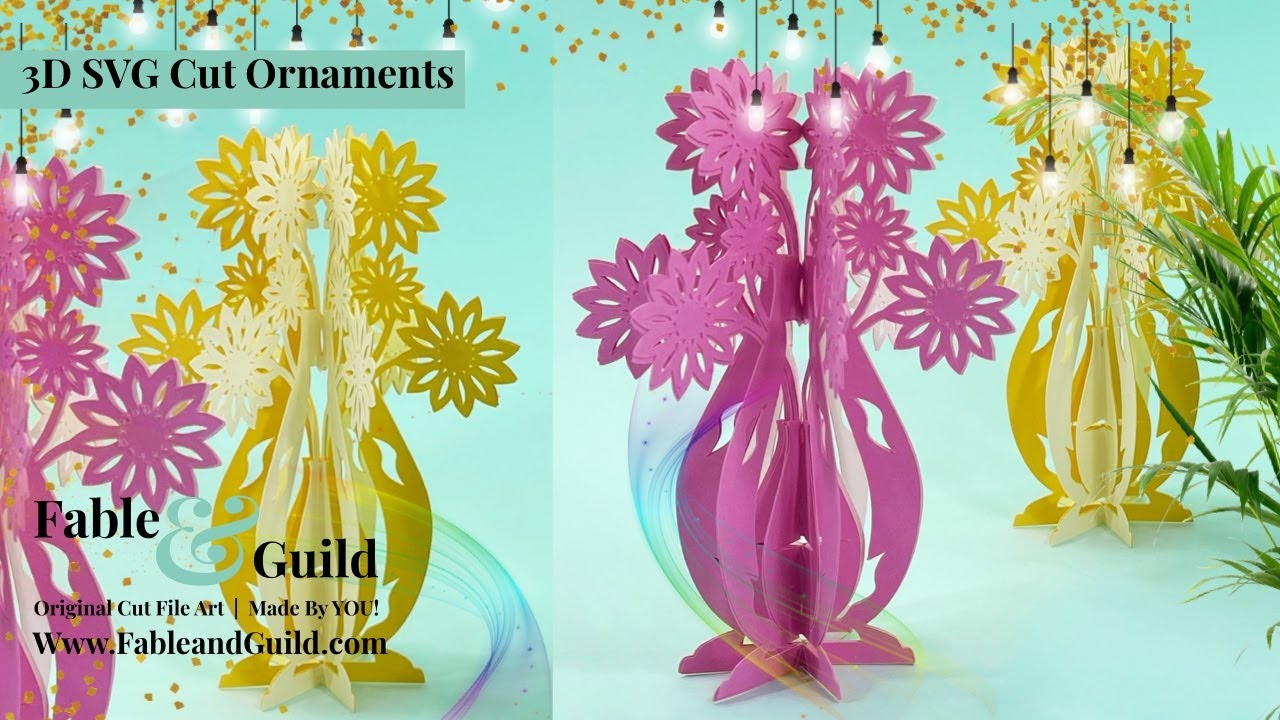 Enchanted - A 3D SVG Cut File Ornament by Fable and Guild