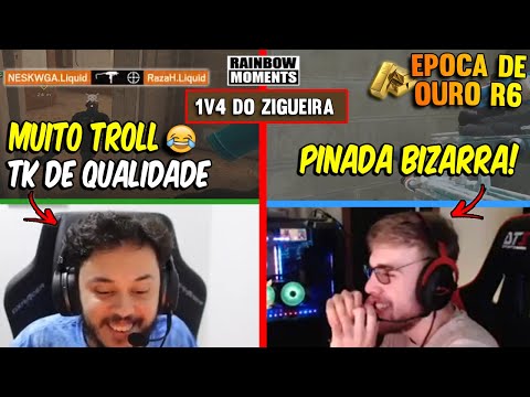 NESK DANDO TK NO RAZAH, 1v4 LINDO DO ZIG, PINADEIRA DO ALEMAO E MAIS - A ÉPOCA DE OURO DO R6