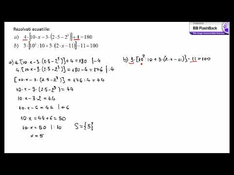 Ecuatii cu necunoscuta in paranteza