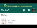 TM WhatsApp Not Showing Status Fix TM WhatsApp Status Problem Fix
