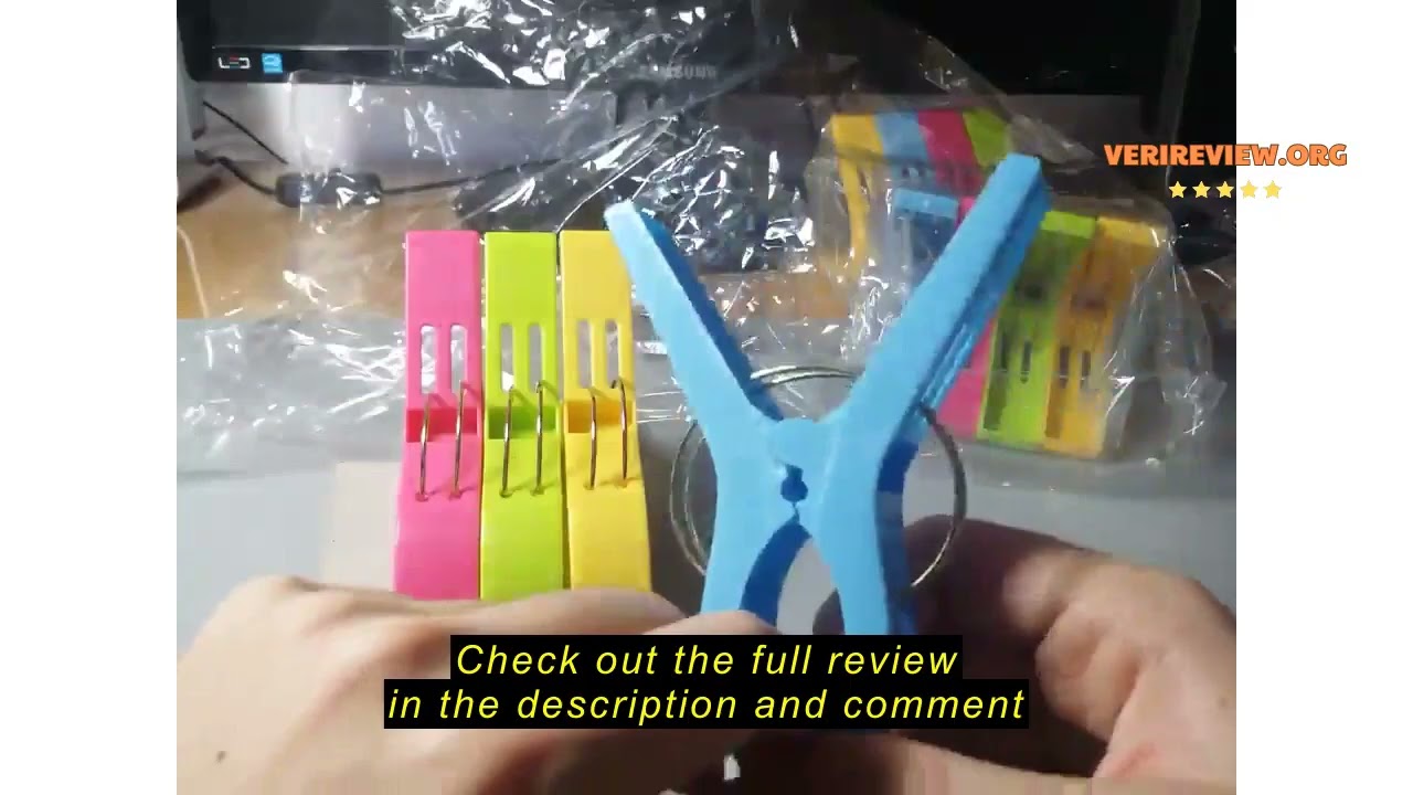 Review URAQT Towel Pegs, 12Pcs Beach Towel Clips for Chairs Cruise Plastic Clothes Pins Beach Chair