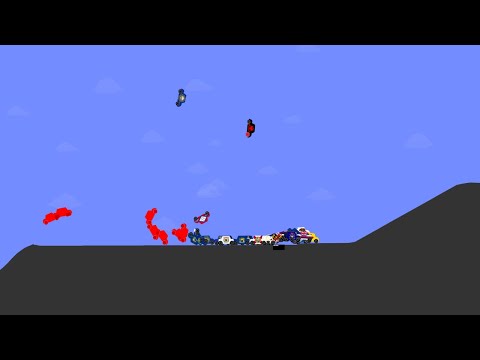 US States Rainbow Infection Car Race | Country Cars | Algodoo