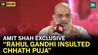 Bihar Elections: Amit Shah Condemns Rahul Gandhi’s Chhath Puja Remark