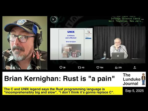 Brian Kernighan: Rust is "a pain"