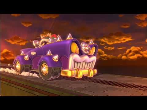 Super Mario 3D World 1-Boss Bowser's Highway Showdown [Green Stars & Stamp Locations] - Switch