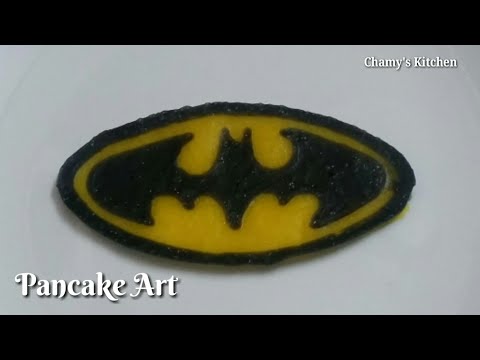 Amazing Pancake Art - Lego Superheroes - Batman logo
