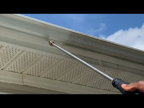 Gutter whitening using dollar store Chemical