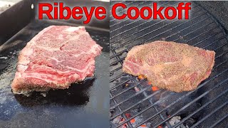 The Ultimate Big Green Egg & Blackstone Ribeye Steak Throw down!