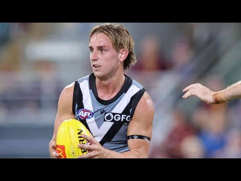 Jackson Mead AFL Debut Highlights (10 Disposals, 3 Tackles)