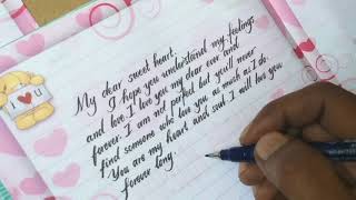 How to write love letter very impressive | how to write neat and clean