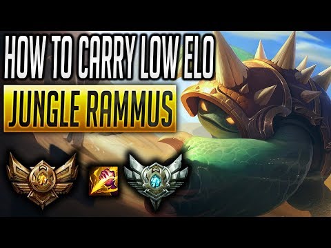 How to Carry Low Elo Ranked - Jungle Rammus - In Game Play by Play - NA Silver