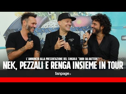 Singolo e tour per Nek, Pezzali e Renga, che scherzano: Siamo un gruppo, come i Backstreet Boys