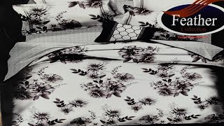3pcs feather cotton bed sheet