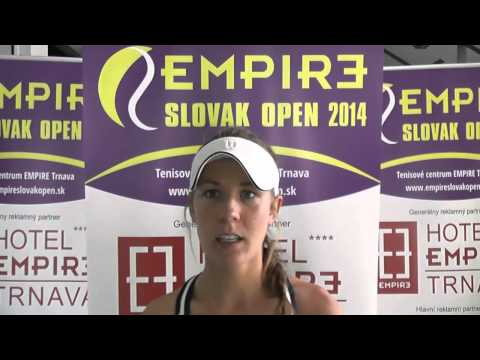 EMPIRE Slovak Open 2014: 1. kolo dvojhry, Kristína Schmiedlová -  Olivia Rogowska 4:6, 0:6