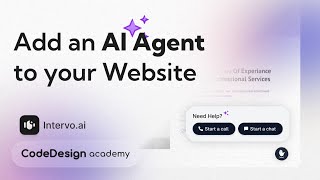 How to Add an AI Agent to Your Website | Intervo + CodeDesign Tutorial