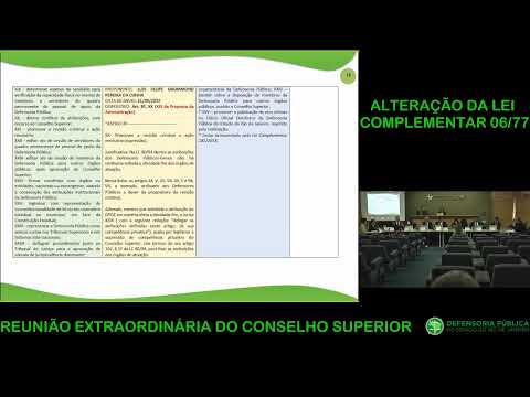 Reunião Extraordinária do Conselho Superior