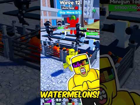 Sunny & Melon Rage in Toilet Tower Defense At US! #frankieandgums