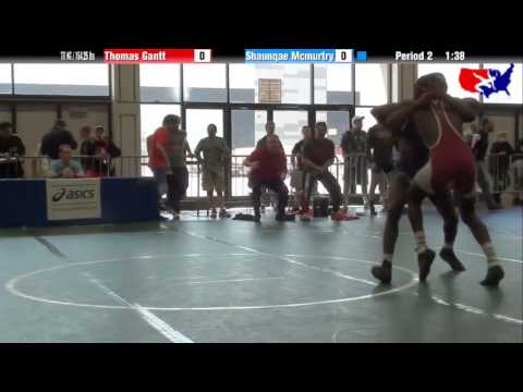 Thomas Gantt vs. Shaunqae Mcmurtry at 2013 Junior Nationals - FILA - FS