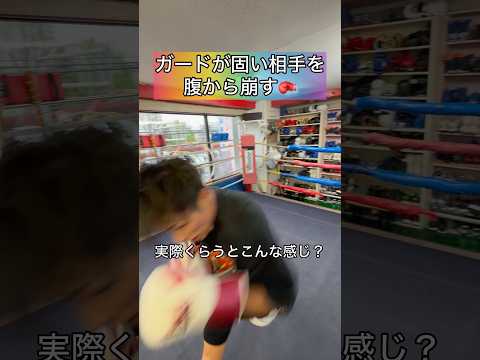 ガードが固い相手を腹から崩す🥊#ボクシング #キックボクシング #ミット打ち #boxingtraining #boxing #格闘技 #サンドバッグ #kickboxing #シャドーボクシング