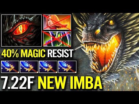 When IMBA Dragon Knight 40 DEF got Buff 40% Magic Resist 7.22F Dota 2