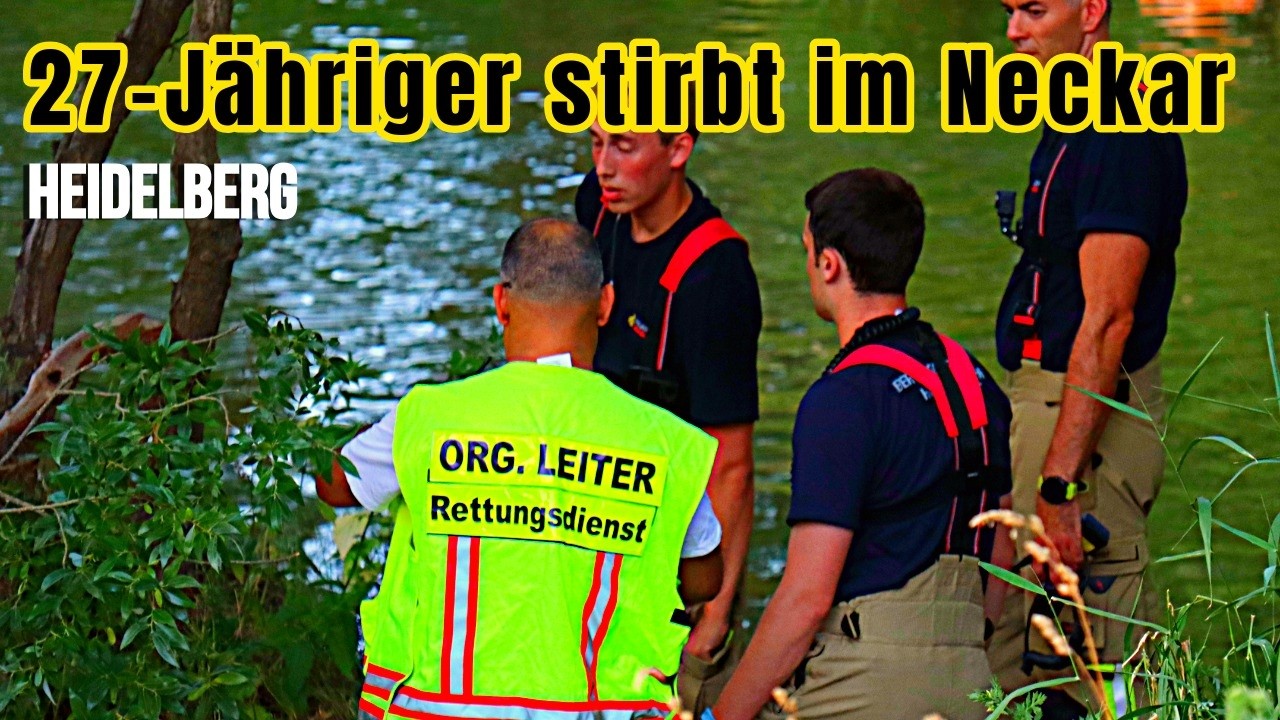 Heidelberg: Tödlicher Badeunfall im Neckar – 27-Jähriger tot geborgen