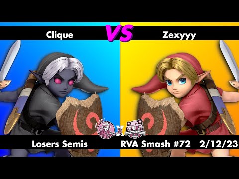 RVA Smash #72: Clique (Young Link) vs Zexyyy (Young Link) - Losers Semis - Super Smash Ultimate SSBU
