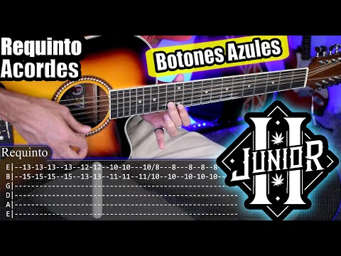 Los Botones Azules - Junior H & Luis R Conriquez - Tutorial de Requinto y Acordes Guitarra Con TABS