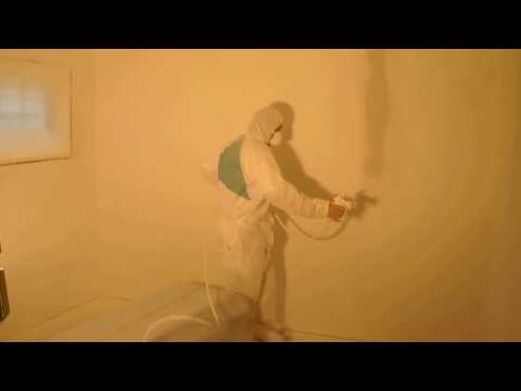 Wall section painting with GRACO airless spray gun-Jorpeland,Norway 2012