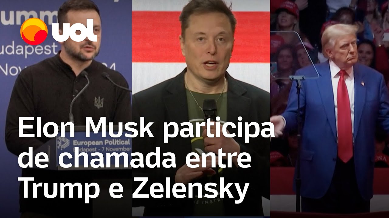 Elon Musk participou de chamada entre Trump e Zelensky, diz funcionário ucraniano