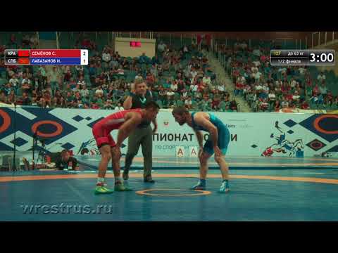 ЧР-2018. Гр.б.  63 кг. Санал Семенов - Ибрагим Лабазанов. Полуфинал.