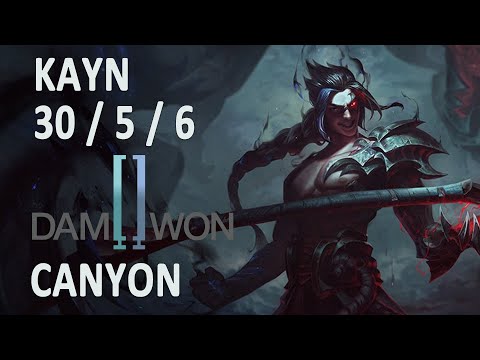 DWG Canyon KAYN vs KARTHUS | Jungle | Challenger | Korea | 30/5/6 (KDA)