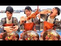 Fishermen Eating Seafood Dinners Are Too Delicious 666 Help You Stir Fry Seafood To Broadcast Live�