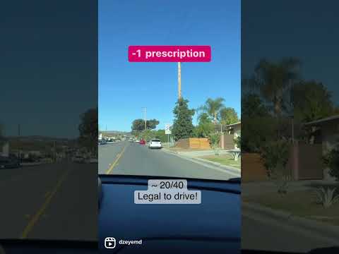 What driving is like with legally blind vision!