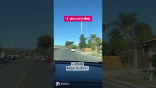 What driving is like with legally blind vision!