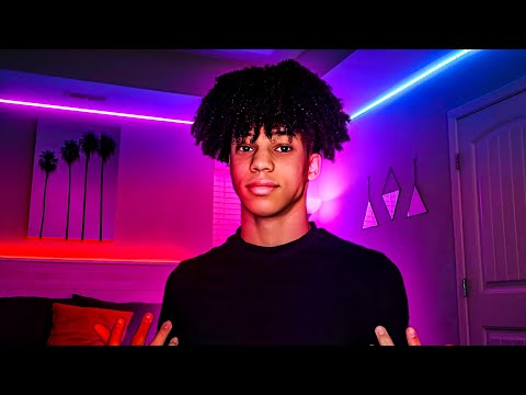 PUTTING MY LED LIGHTS UP IN MY ROOM