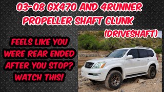 FIX - LEXUS GX470 + 4RUNNER CLUNK / THUMP WHEN COMING TO A STOP? BUMP LIKE YOU WERE REAR ENDED?