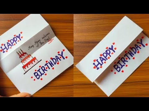 Happy Birthday Greeting Card / DIY BIrthday Card / Greeting Card for Birthday easy