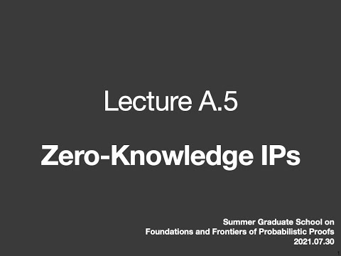 Lecture A.5: Zero-Knowledge IPs