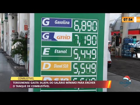 Teresinense gasta 34,83% do salário mínimo para encher o tanque de combustível 07 12 2021